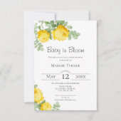 Invitation Baby shower rose jaune (Devant)