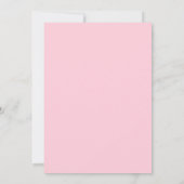 Invitation Baby shower rose joli (Dos)