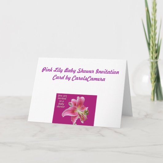 Invitation Baby shower rose Lily (Dos)