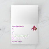 Invitation Baby shower rose Lily (Intérieur)