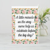 Invitation Baby shower rose | "Little Mirac (Debout devant)