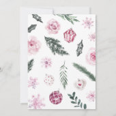 Invitation Baby shower rose Little Snowflake (Dos)