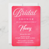 Invitation Baby Shower Rose Mariage (Devant)