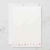 Invitation Baby Shower Rose Moderne Mignon Arc-en-Ciel (Dos)