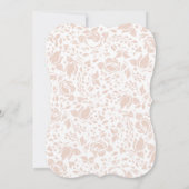 Invitation Baby shower rose Musc à huile florale douce (Dos)