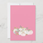 Invitation Baby shower rose or doux Little Citrouille (Dos)