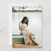 Invitation Baby shower rose orange des années 60 (Dos)