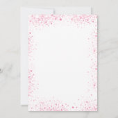 Invitation Baby shower rose ours en peluche fille parties sci (Dos)