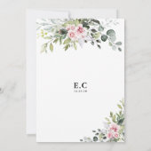 Invitation Baby shower rose pâle (Dos)