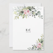 Invitation Baby shower rose pâle (Dos)