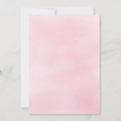 Invitation Baby shower rose papillon (Dos)