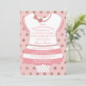 Invitation Baby shower rose, Parties scintillant F (Debout devant)