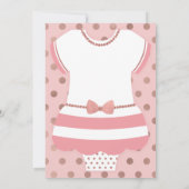 Invitation Baby shower rose, Parties scintillant F (Dos)