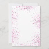 Invitation Baby shower rose parties scintillant fille ballons (Dos)