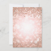 Invitation Baby shower Rose Parties scintillant or Hiver Wond (Dos)