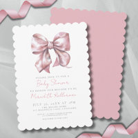 Baby Shower Rose Pastel Aquarelle