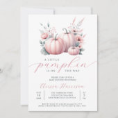 Invitation Baby shower rose petit Citrouille (Devant)