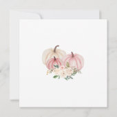 Invitation Baby shower rose petit Citrouille (Dos)