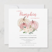 Invitation Baby shower rose petit Citrouille (Devant)