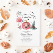 Invitation Baby shower rose petit Citrouille d'Halloween