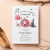 Invitation Baby shower rose petit Citrouille d'Halloween