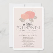 Invitation Baby shower rose petit Citrouille par courrier (Devant)