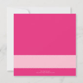 Invitation Baby shower rose petits pieds pour bébé fille (Dos)