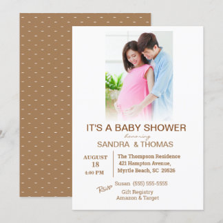 Invitation Baby shower rose photo Couples