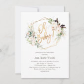 Invitation Baby shower Rose PixDezines Watercolor Blush (Devant)