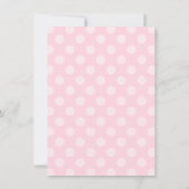 Invitation Baby shower rose Pois Eléphant bébé (Dos)