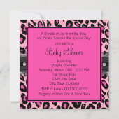 Invitation Baby-Shower Rose Poudré Léopard Chic (Dos)