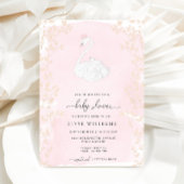 Invitation Baby shower rose princesse de cygne
