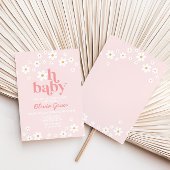 Invitation Baby Shower Rose Rétro Fille