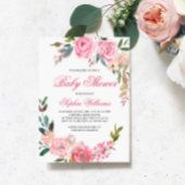 Invitation Baby shower Rose Rose