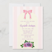 Invitation Baby shower rose Rose (Devant)