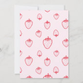 Invitation Baby shower rose rouge ondulé doux baie fille (Dos)