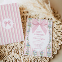 Baby Shower Rose Ruban Fantaisiste