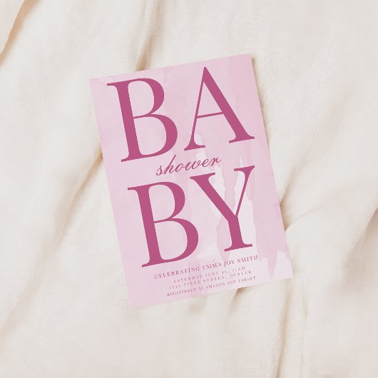 Invitation Baby shower rose simple