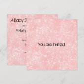 Invitation Baby shower rose surprise (Devant / Derrière)