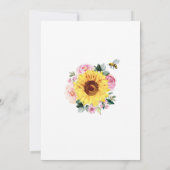 Invitation Baby shower rose Tournesol (Dos)