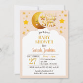 Invitation Baby shower rose Twinkle Star Twinkle (Devant)