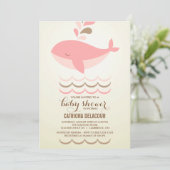 INVITATION BABY SHOWER ROSE VINTAGE (Debout devant)