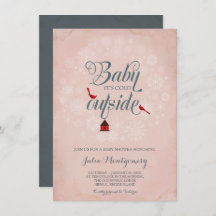 Baby shower rose vintage Il fait froid dehors l'hi