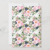 Invitation Baby shower Roses et pivoines (Dos)