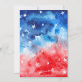 Invitation Baby shower rouge, blanc et respectueux de l'égali (Dos)