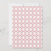 Invitation Baby shower rouge moderne Co-Ed Genre Neutre (Dos)