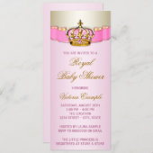 Invitation Baby shower royal (Devant / Derrière)