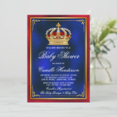 Invitation Baby shower royal (Debout devant)