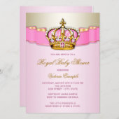 Invitation Baby shower royal (Devant / Derrière)