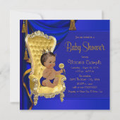 Invitation Baby shower Royal Blue Fancy (Dos)